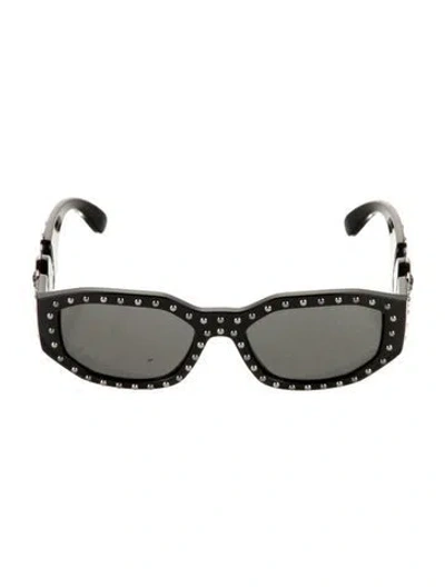 Pre-owned Versace Wayfarer Tinted Sunglasses W/ Tags In Black