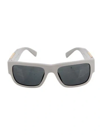 Pre-owned Versace Wayfarer Tinted Sunglasses In White