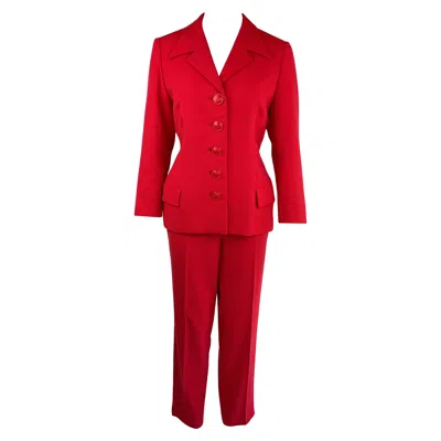 Pre-owned Versace Well Documented Gianni  Couture Fall 1995 Suit As Seen On By Prince In Red