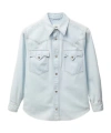 Versace Denim Chambray Shirt In Multi