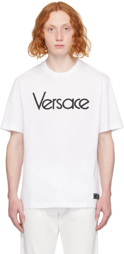 Versace T-shirt With 1978 Re-edition Logo In White