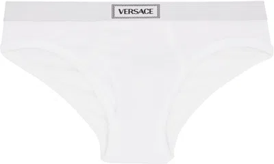 Versace White 90s Vintage Logo Briefs
