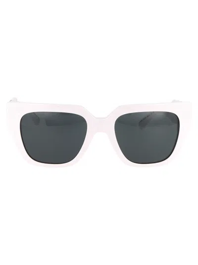 Versace White Acetate Sunglasses