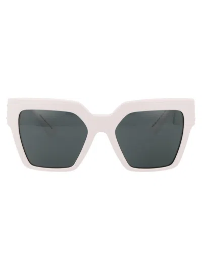 Versace White Acetate Sunglasses In Black