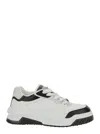 Versace White And Black Sneaker With Inserts And Chunky Sole In White