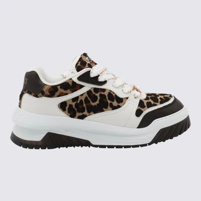 Versace White And Leo Sneakers