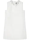 Versace Bead-embellished Minidress In Weiss