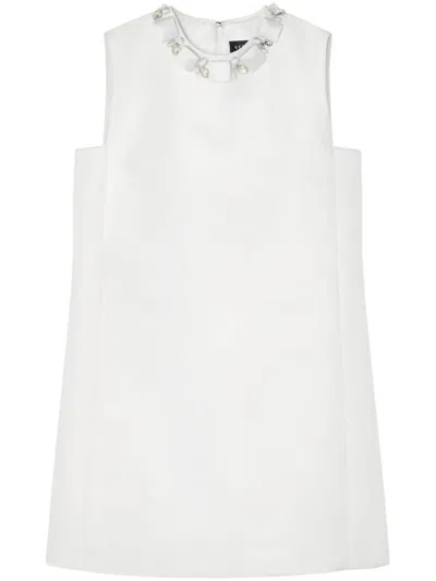 Versace Beaded Detail Dress In White