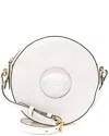 Versace Calfskin Medusa Round Crossbody In White