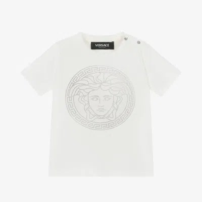 Versace White Cotton Medusa Baby T-shirt