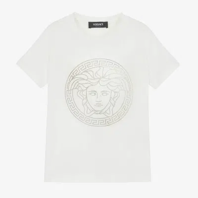Versace White Cotton Medusa T-shirt