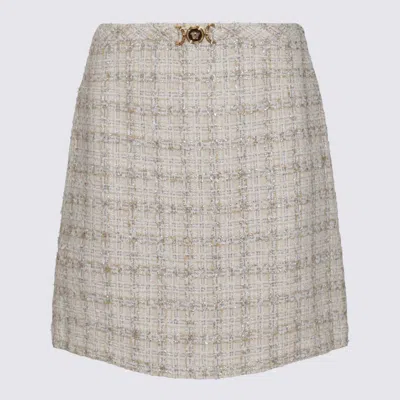 Versace White Cotton Mini Skirt