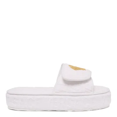 Versace White Cotton Sandal