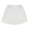 Versace Baroque Print Poplin Shorts In White
