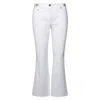 Versace Straight Leg Denim Trousers With Pockets And Loops In White
