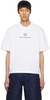 Versace Medusa Milano Embroidered Crewneck T-shirt In 1w000-optical White