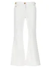 Versace Medusa Flared Jeans In White