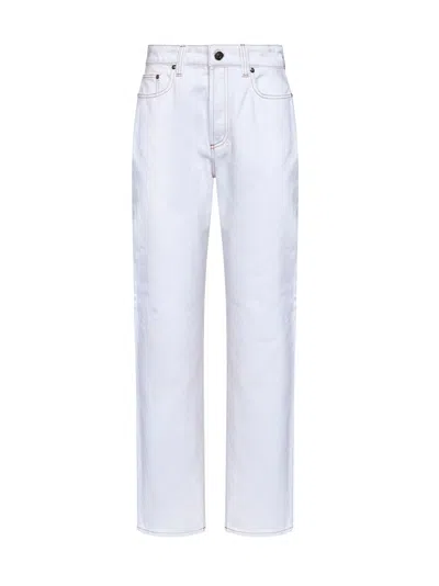 Versace White Garment-dyed Denim High-rise Jeans