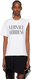 Versace Goddess-print T-shirt In White