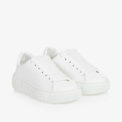 Versace White Greca Lace-up Trainers