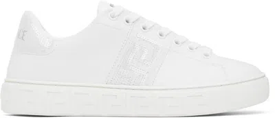 Versace Greek Pattern Sneakers In Metallic