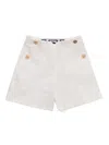 VERSACE WHITE HIGH-WAISTED SHORTS