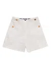 Versace White High-waisted Shorts In White