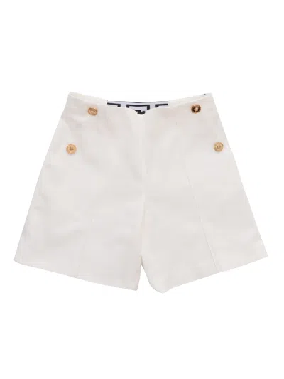 Versace White High-waisted Shorts