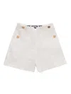 VERSACE WHITE HIGH-WAISTED SHORTS