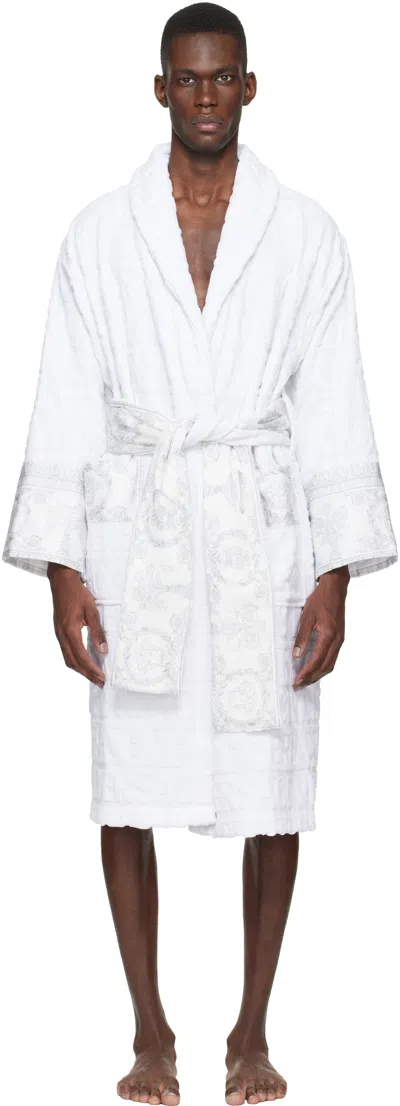 Versace White 'i Heart Baroque' Bathrobe