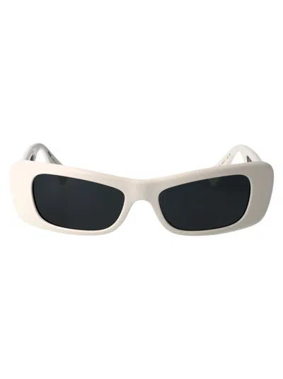 Versace White Injectate Sunglasses In Orange