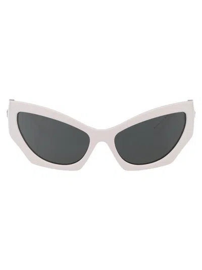 Versace White Injected Sunglasses In Black
