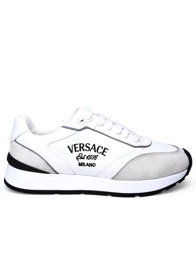 Versace White Lear Sneakers