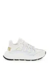 VERSACE VERSACE WHITE LEATHER BLEND TRIGREAKERS