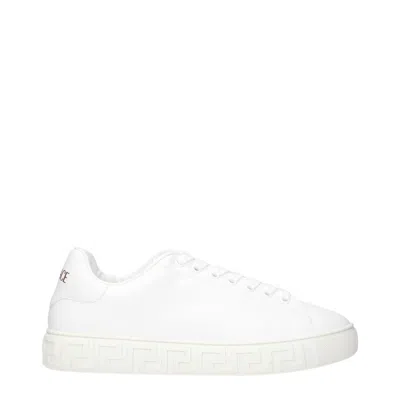 Versace White Leather Sneakers