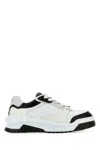 Versace White And Black Sneaker With Inserts And Chunky Sole In Leather Man In White