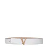 Versace White Leather Regular Belt In White