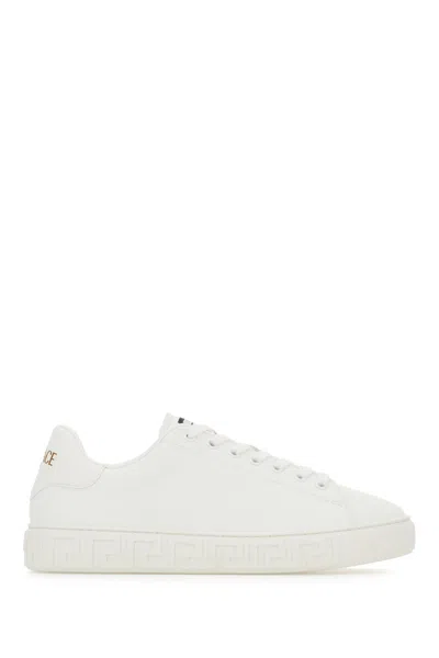 Versace White Leather Sneakers