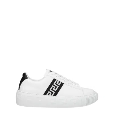 Versace White Leather Sneakers