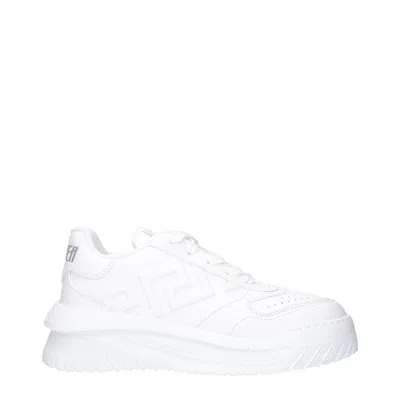 VERSACE WHITE LEATHER SNEAKERS