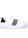 VERSACE VERSACE WHITE LEATHER SNEAKERS