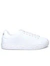VERSACE VERSACE WHITE LEATHER SNEAKERS