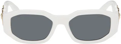 Versace White Medusa Biggie Sunglasses In 401/87 Whit