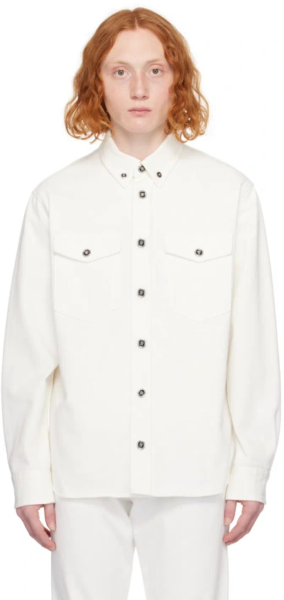 VERSACE WHITE MEDUSA DENIM SHIRT