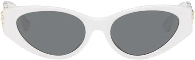 Versace White Medusa Legend Cat-eye Sunglasses In 314/87