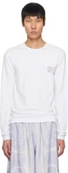Versace White Medusa Long Sleeve T-shirt In A1001-optical White