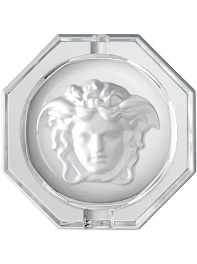 Versace White Medusa Lumière Ashtray In Nude