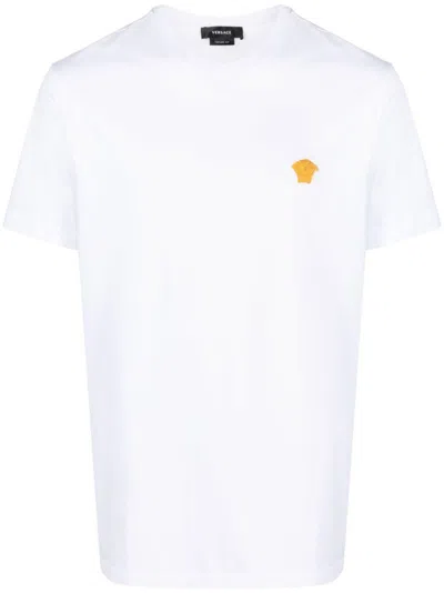 VERSACE WHITE MEDUSA PRINT T-SHIRT