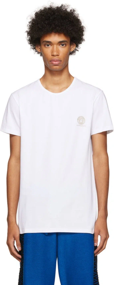 Versace White Medusa T-shirt In A1001 White