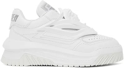 Versace White Odissea Sneakers In 1w010 White